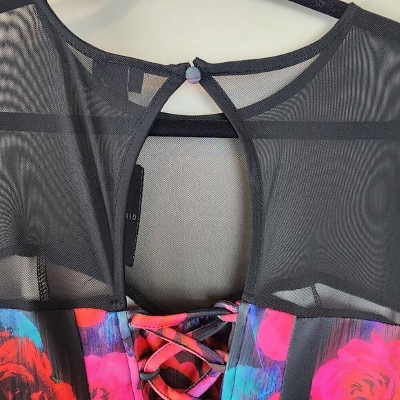 Torrid Black and Pink Floral Dress - Picture 6 of 14